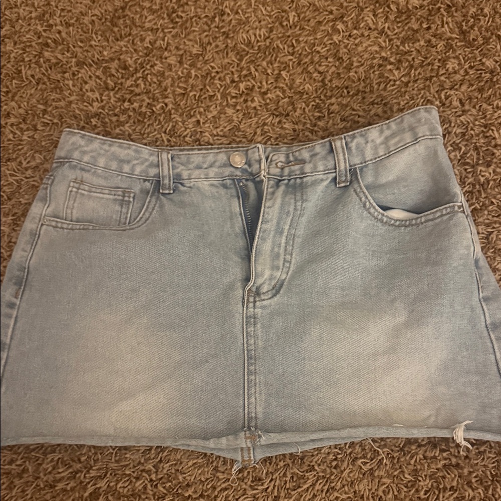 Light Blue Denim Skirt